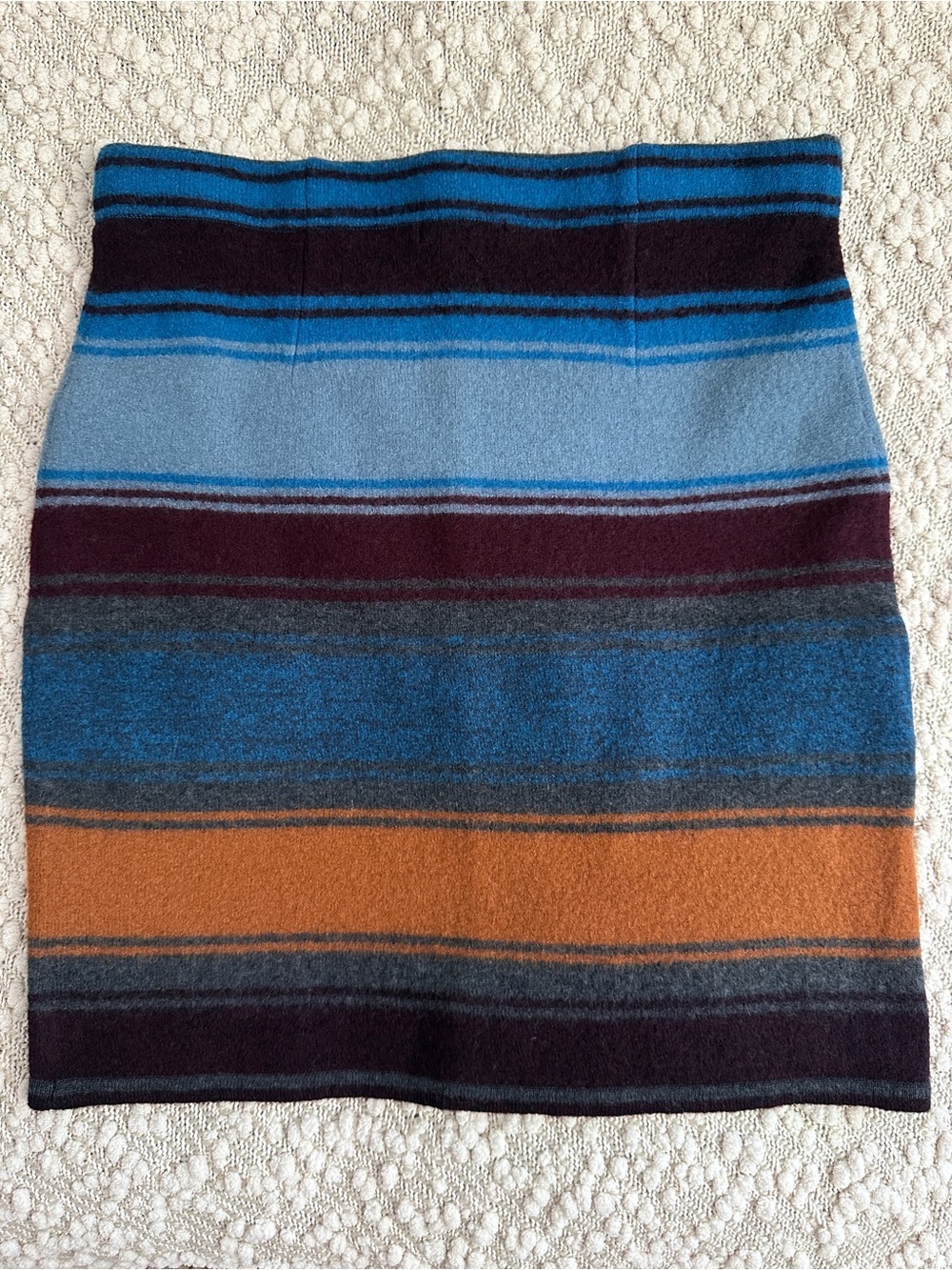 Toad&Co Merino Heartfelt Sweater Skirt Medium Wool Striped Mini - Picture 2 of 7